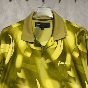 VTG Phat Farm Polo Men XXL Green‎ Hip Hop Shirt Streetwear Skate AOP Performance